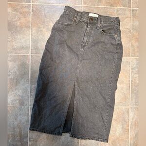 Target black denim midi skirt 0